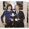 Incontro Al-lumando, quanto l'artista incontra il materiale di risulta_L'Artista GiCo con Michele Montagna Presidente Alluflon