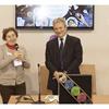 Incontro Al-lumando, quanto l'artista incontra il materiale di risulta_L'Artista Eugenia Scaglioni con Michele Montagna Presidente Alluflon